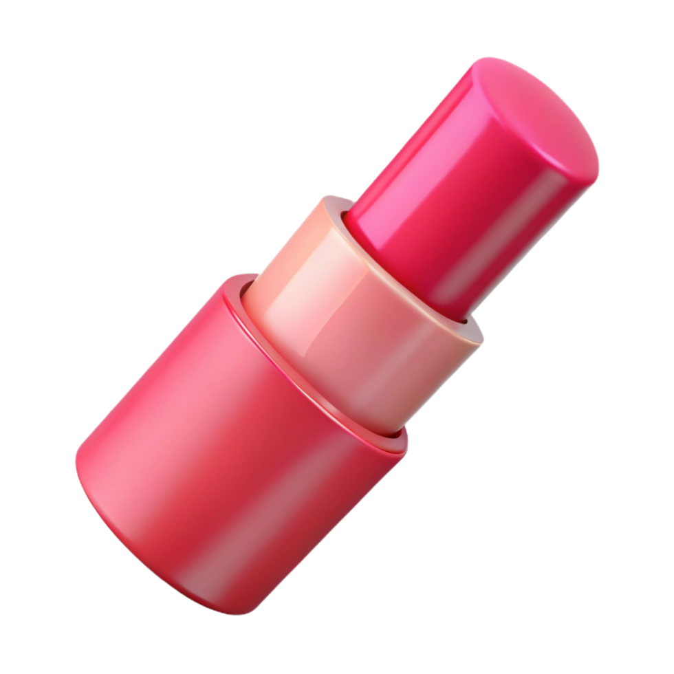 immaculate artistic A tube of bright pink lip balm, slightly openeto reveal the waxy texture, soft lighting, side view, isolateon transparent background,high-resolution product photography exclusive png