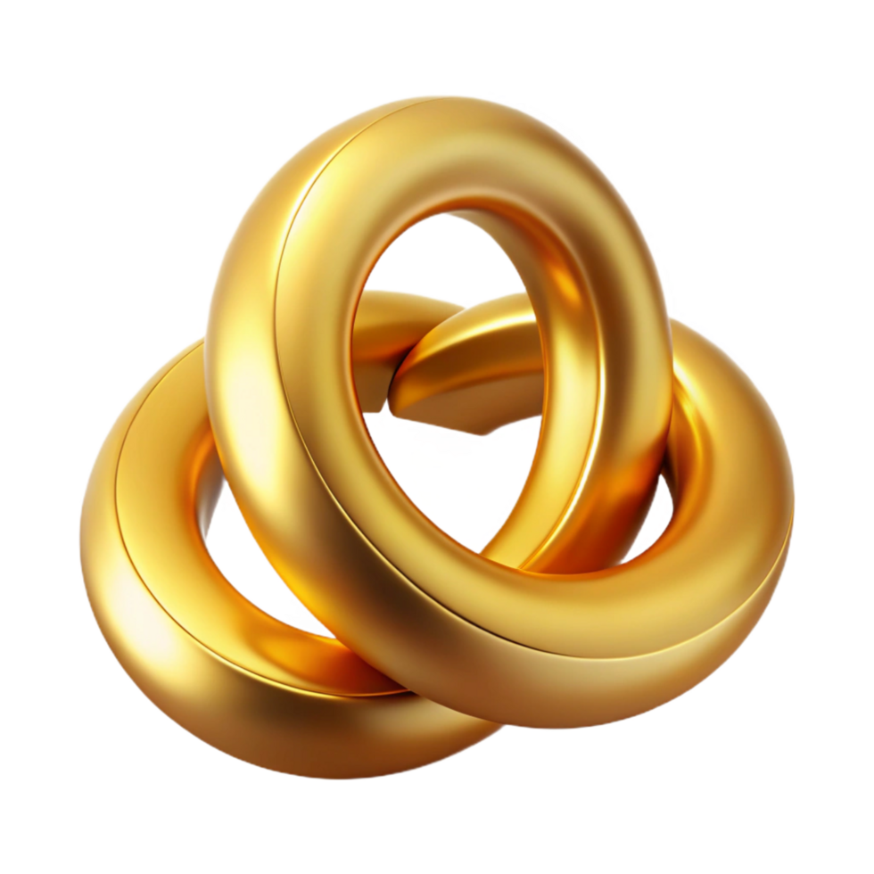 impressive timeless renderegollogo of interconnecterings, glossy finish, studio lighting, perspective view, isolateon transparent background,high-resolution product photography png