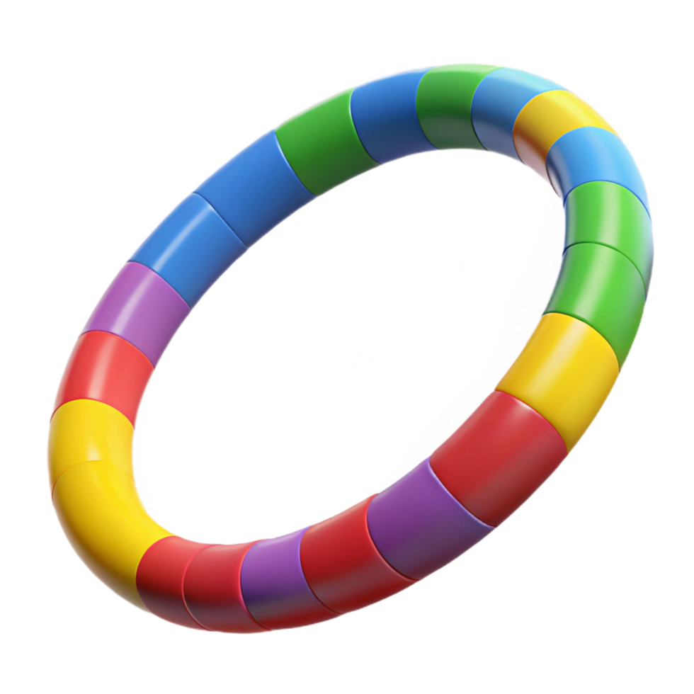 splendisought-after Hula hoop, brightly coloreplastic, texturegrip, studio lighting, side view, studio photography, isolateon transparent background,high-resolution product photography png