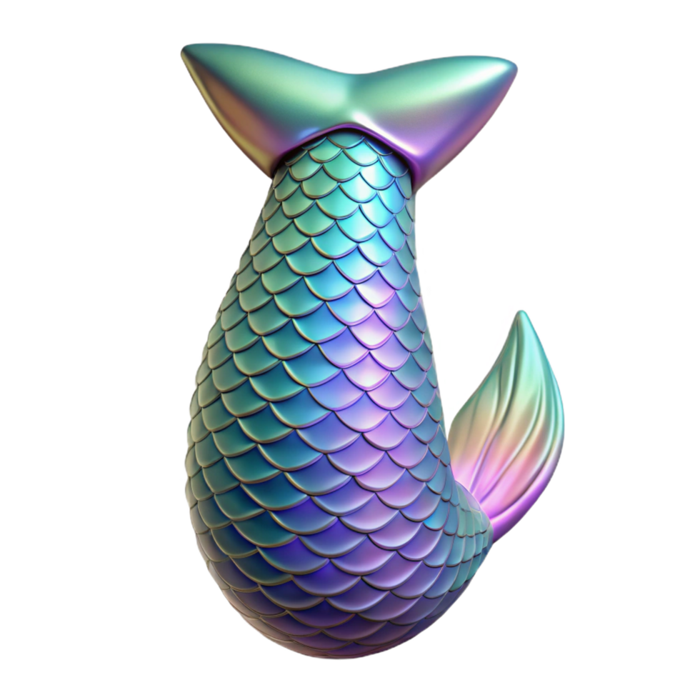 beautiful coastal A single, preservemermaiscale, iridescent anshimmering, studio lighting, front view, isolateon transparent background,high-resolution product photography studio quality png