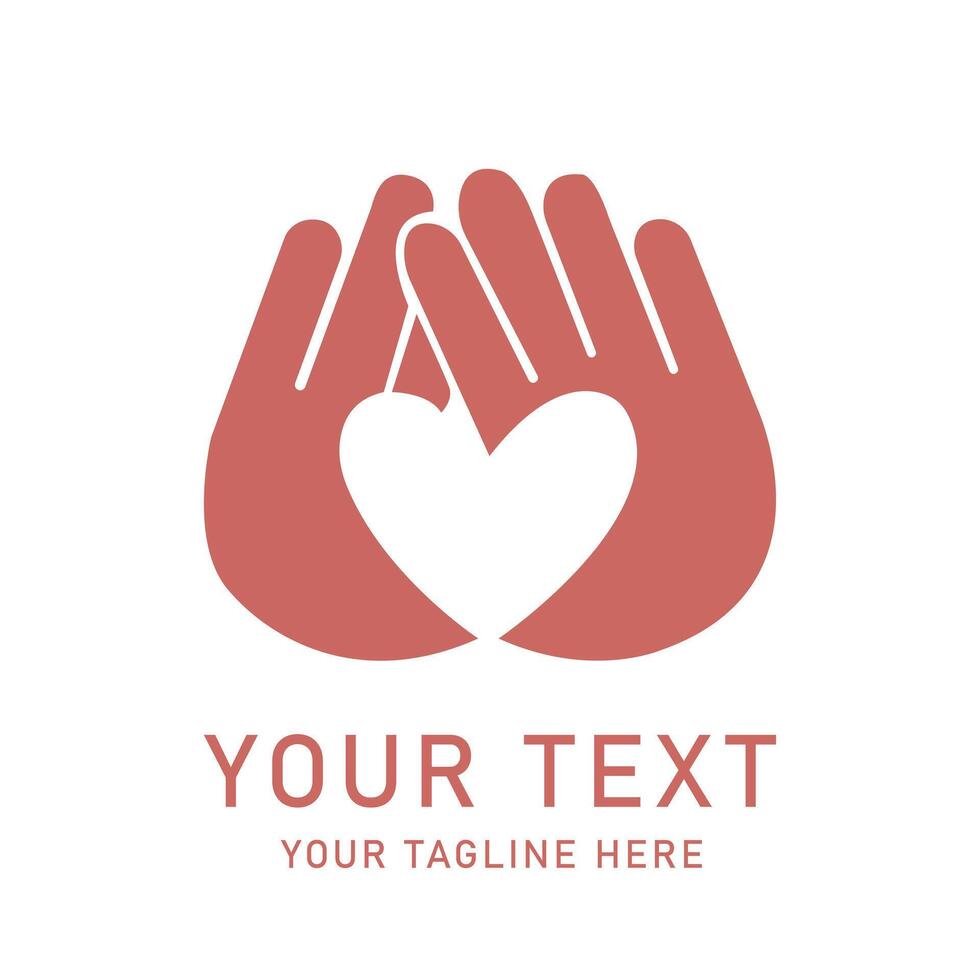 Heart Hands Love Family Support Charity Community House People Helping Togetherness Unity Kindness Compassion WellBeing Abstract Design Graphic Icon Symbol Sign vector