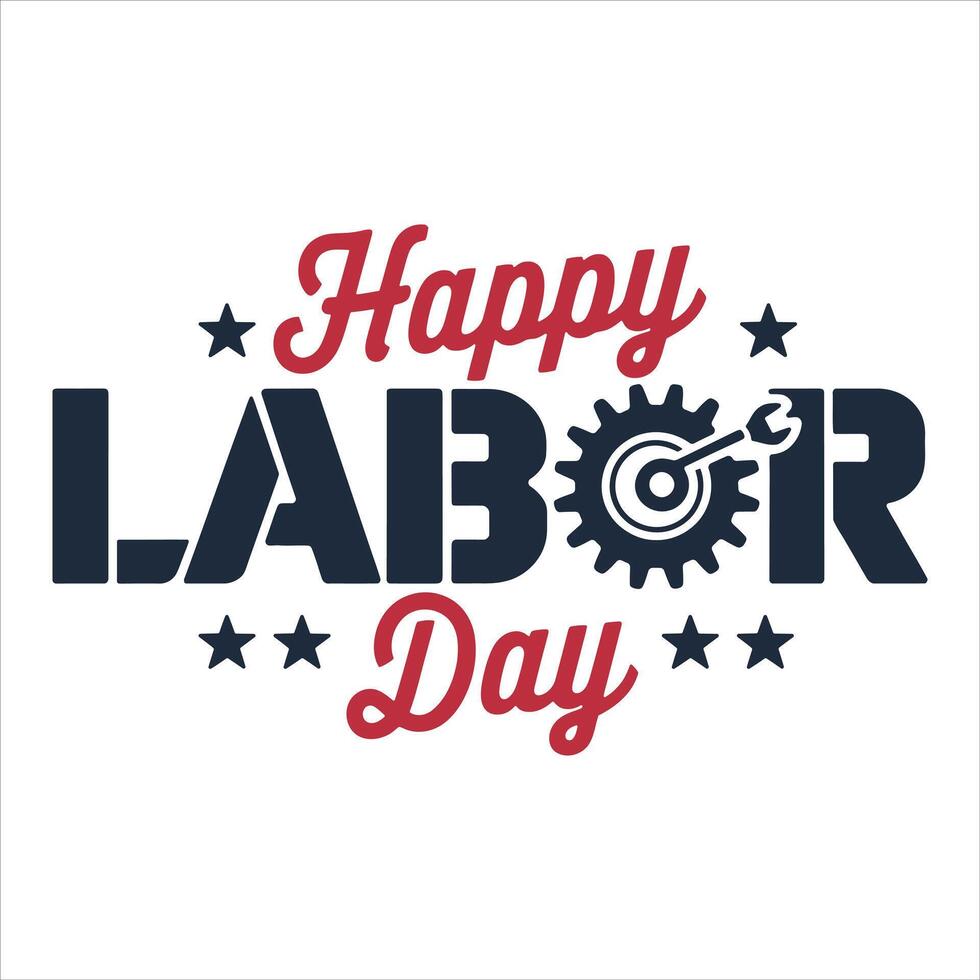 Labor Day Celebration with Tools and Gear vector