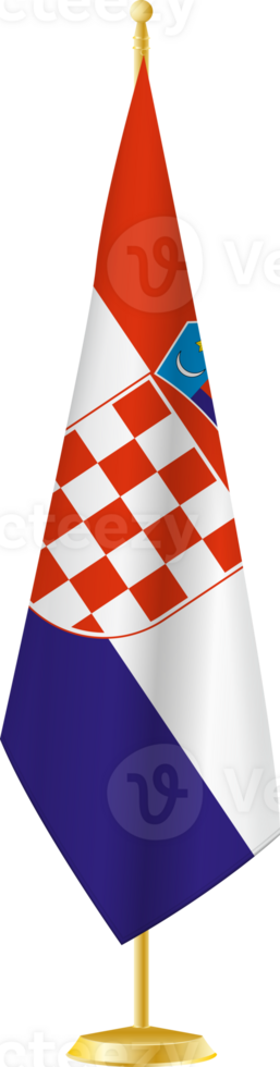 Croatia flag on a flag stand png