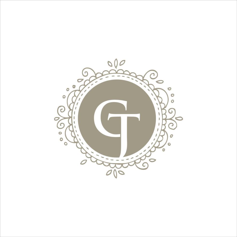 CTJ Letter monogram Initial Logo Design Illustration. CTJ elegant and Professional icon design vector