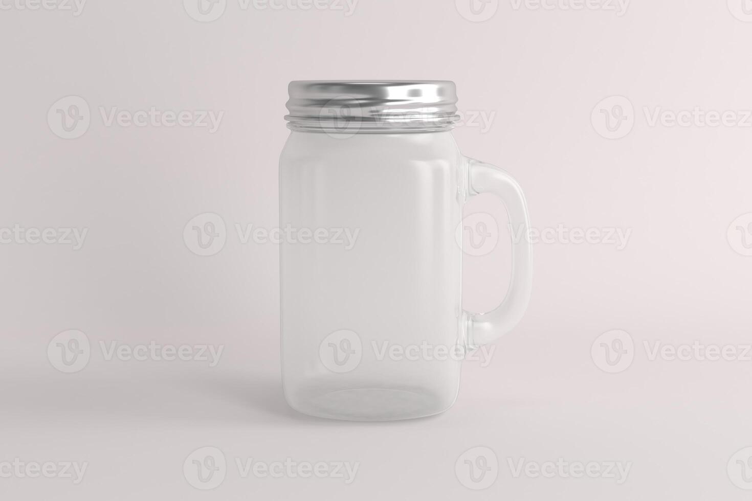 The Versatile Glass Mason Jar Mug with Secure Lid and Sturdy Handle for Every Refreshing Sip. photo