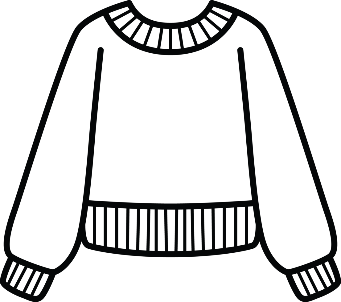 Plain Cozy Christmas Sweater Clip Art png