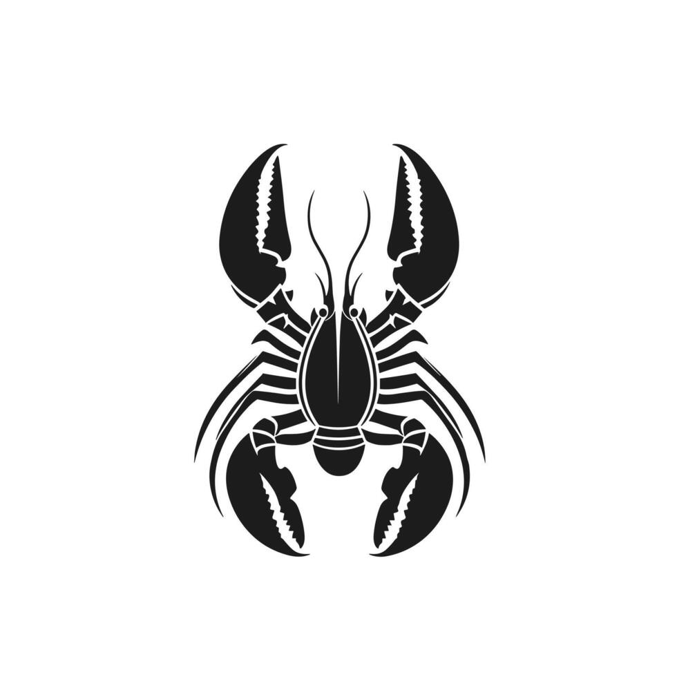 Hand-Drawn Of logobster Isolated Clipart on White Background vector