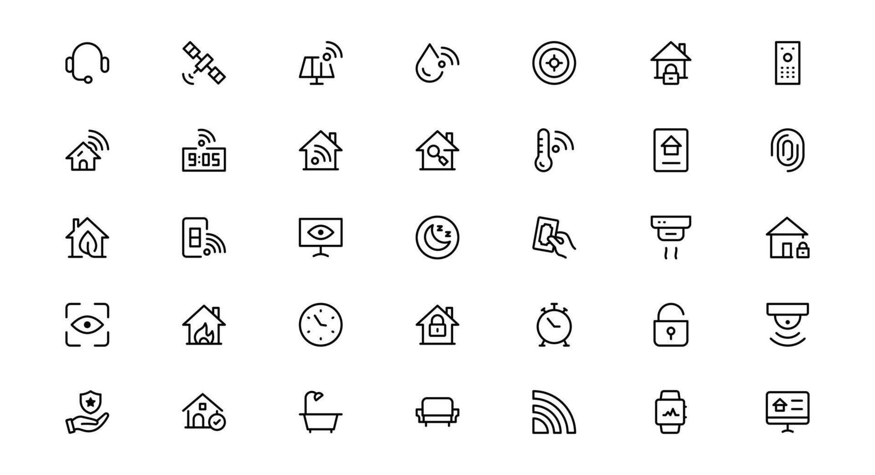 Home Automation Projects with Sleek and Modern Icons and design. Includes Everything You Need for Smart Homes, Device Control, and Automation Solutions. vector