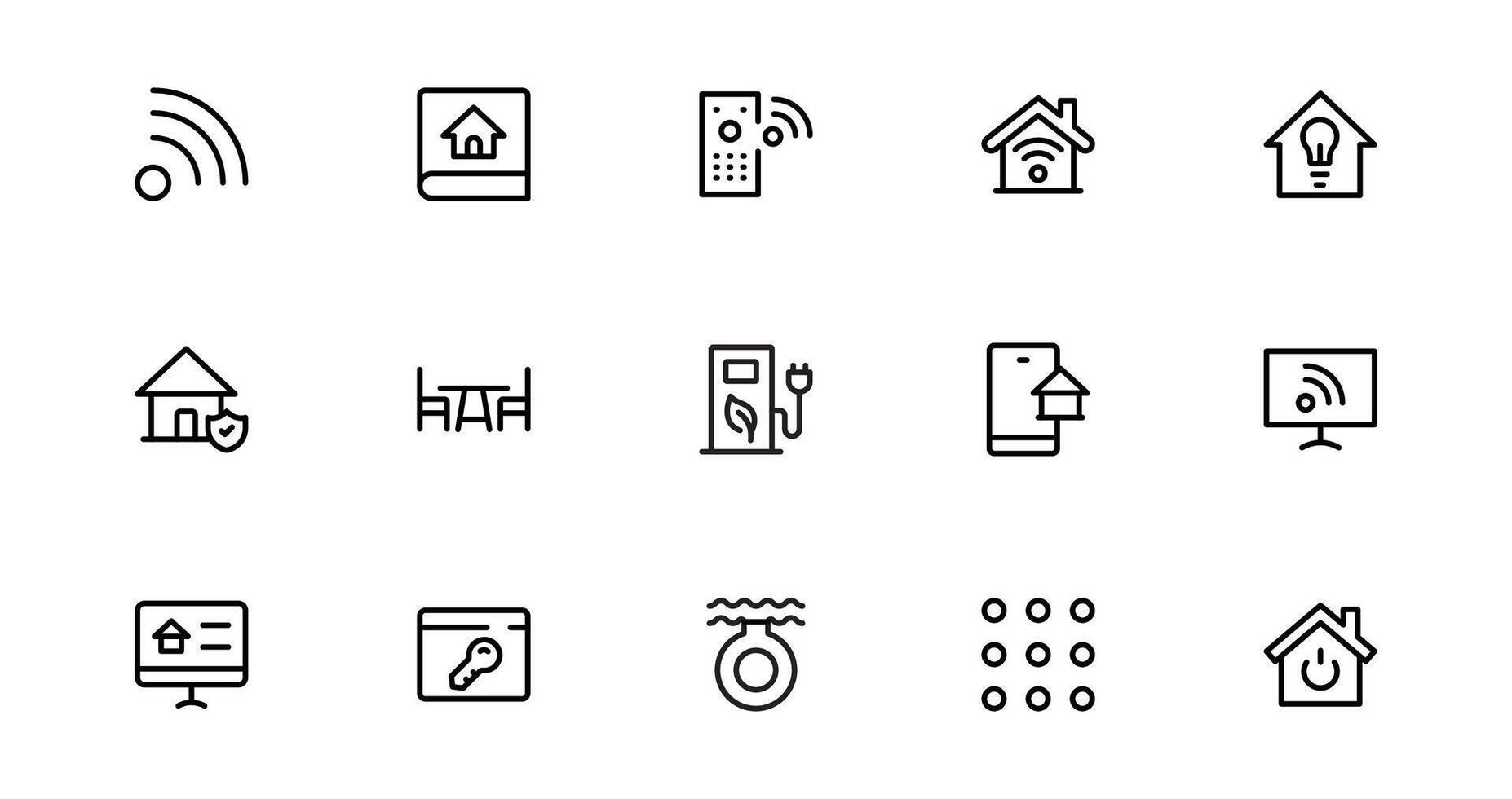 Home Automation Projects with Sleek and Modern Icons Bundle Collections. Includes Everything You Need for Smart Homes, Device Control, and Automation Solutions. vector