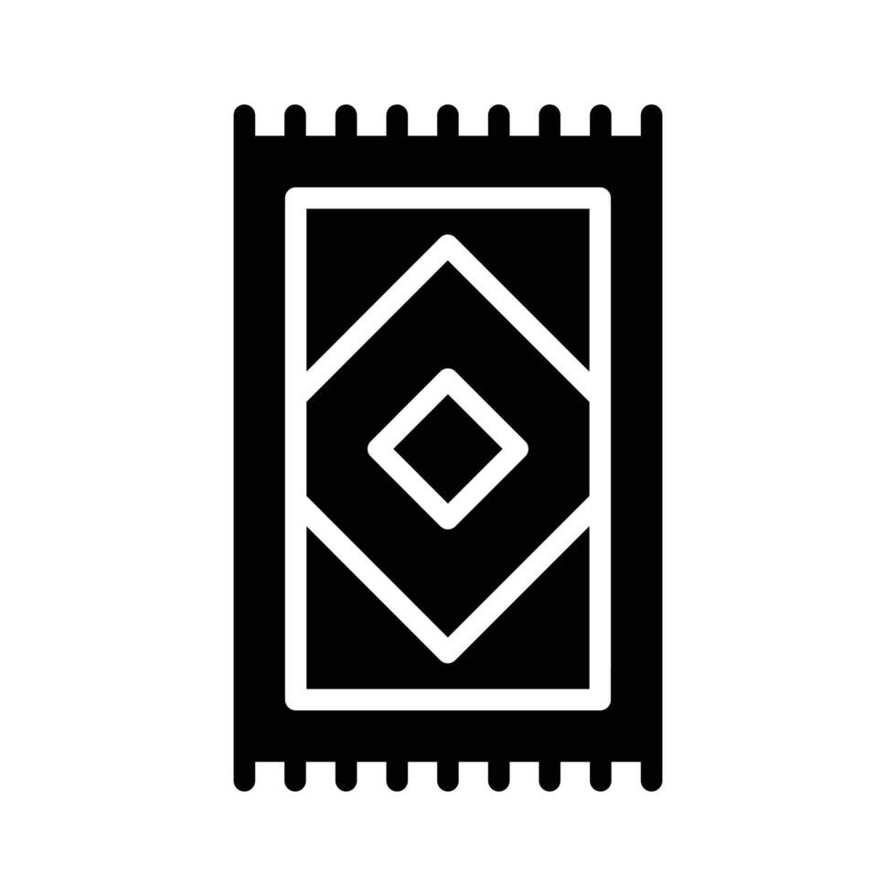 Ready to use glyph style icon of floor rug vector