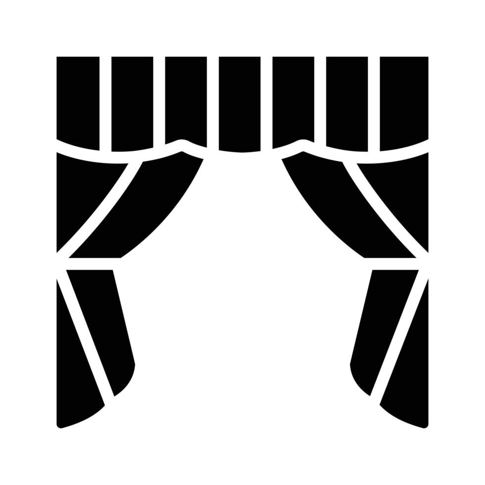 Catch a sight of this premium glyph icon of curtains vector