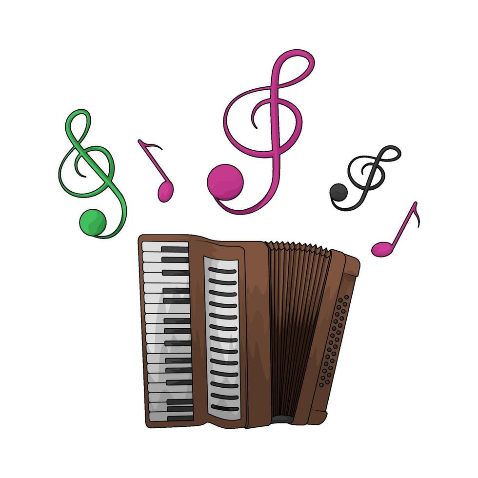 Startone Piano Accordion illustration vector