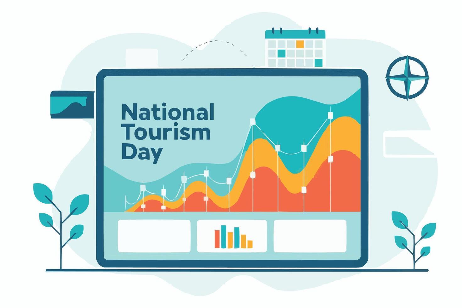 national tourism day data concept vector