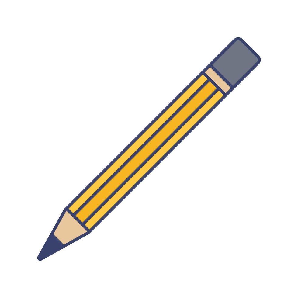 Mechanical Pencil Icon Illustration in Flat Style .Ideal for construction, engineering, and industrial design projects vector