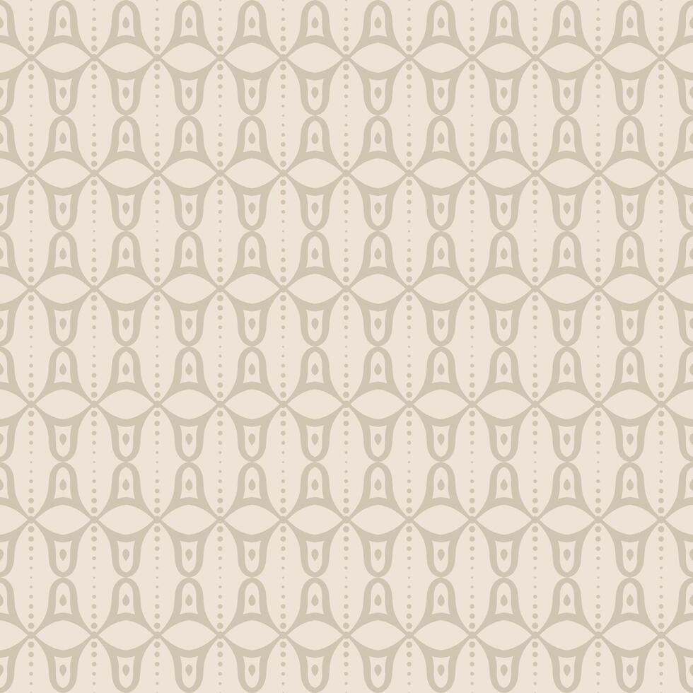 elegant seamless geometric pattern. Subtle beige design, reminiscent of Art Deco or traditional Indonesian batik for textiles, wallpaper, packaging vector