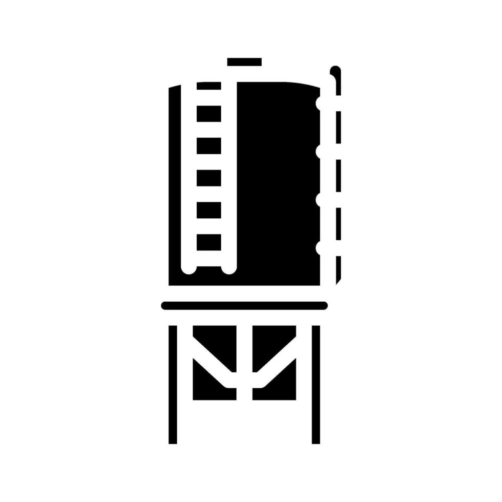 silo cement glyph icon illustration vector