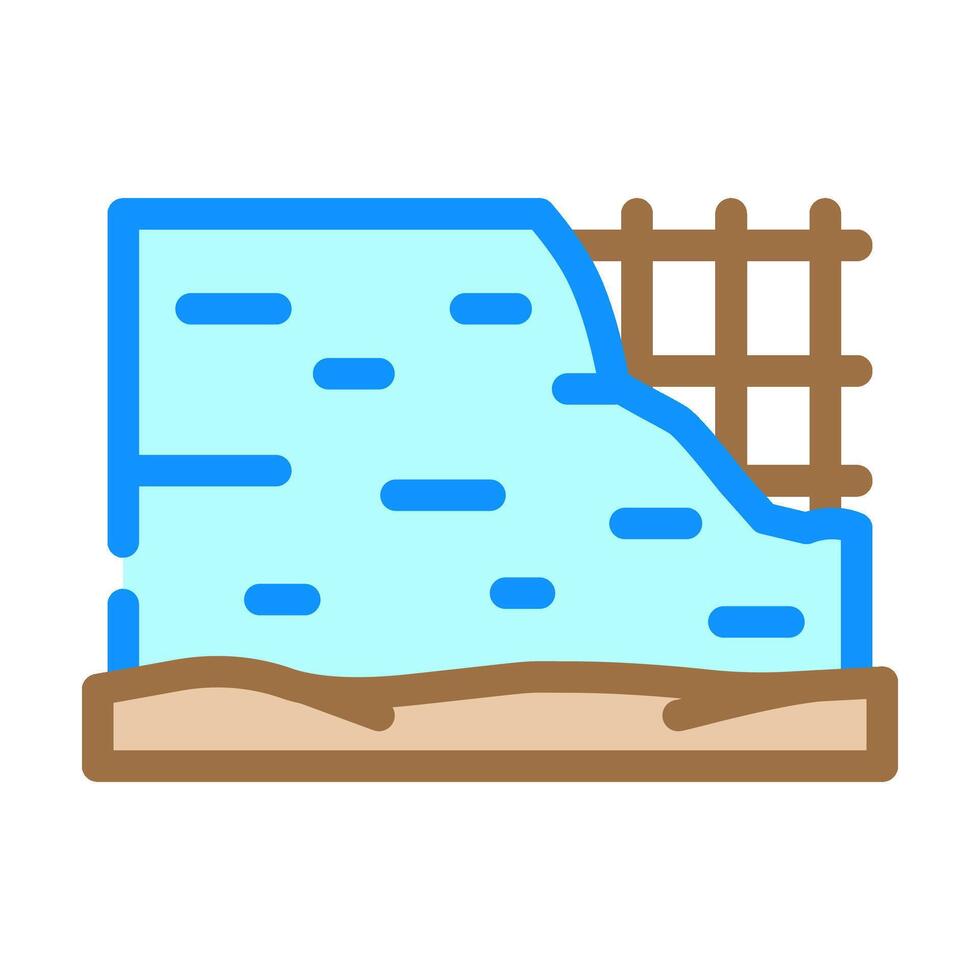 concrete wall construction color icon illustration vector
