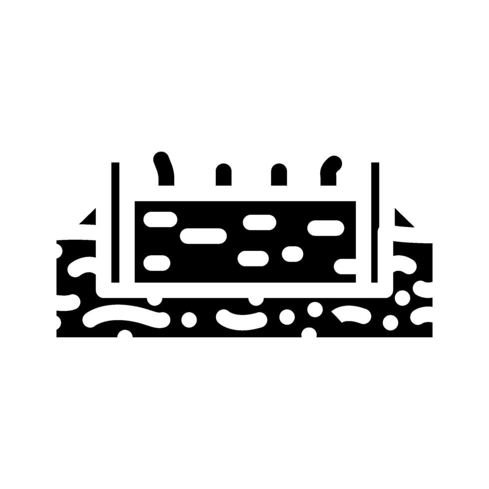 foundation cement glyph icon illustration vector