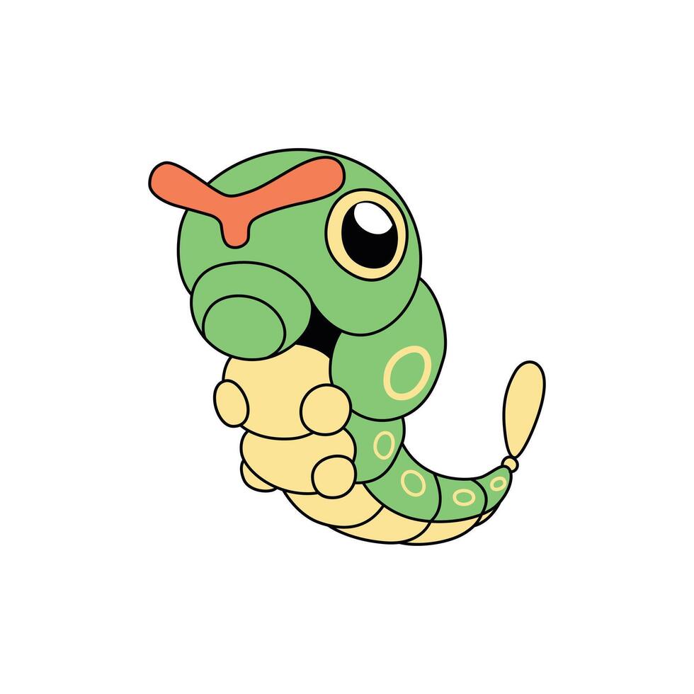 Caterpie Pokemon Characte vector
