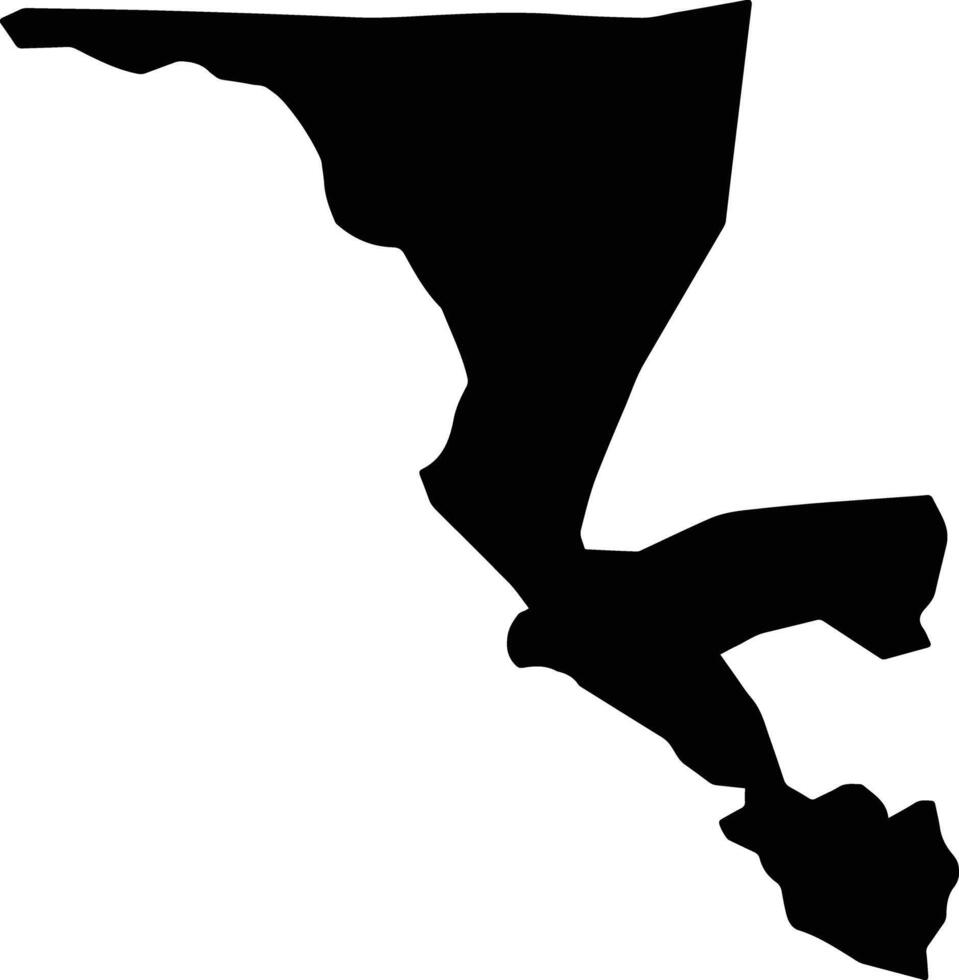 Derniere Riviere Saint Lucia silhouette map vector