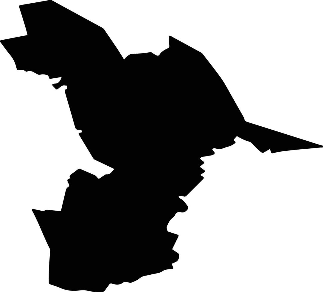 DUDESTII NOI Romania silhouette map vector