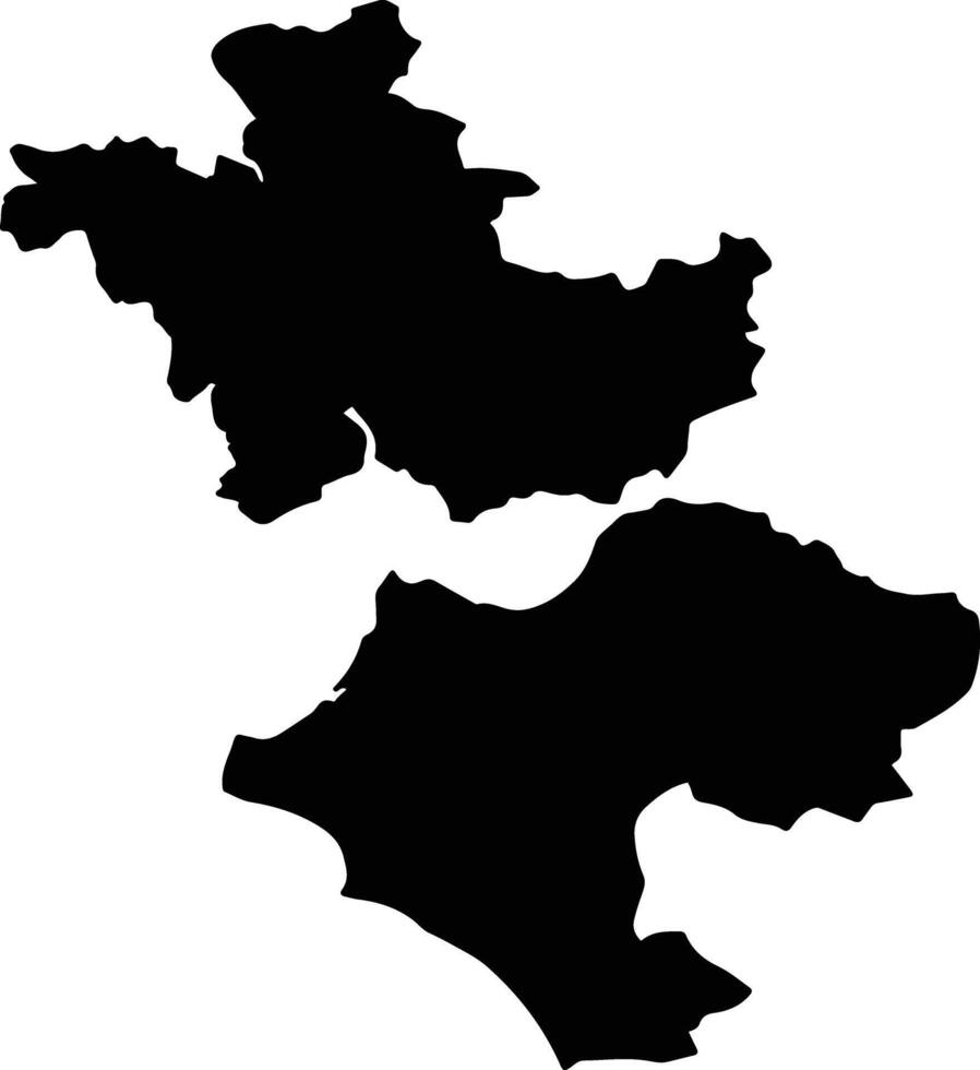 Dytikis Elladas Greece silhouette map vector