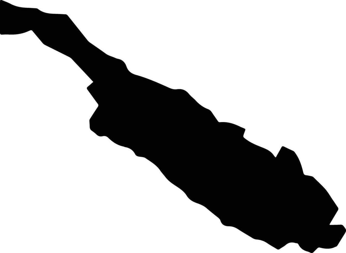 Gatundu South Kenya silhouette map vector