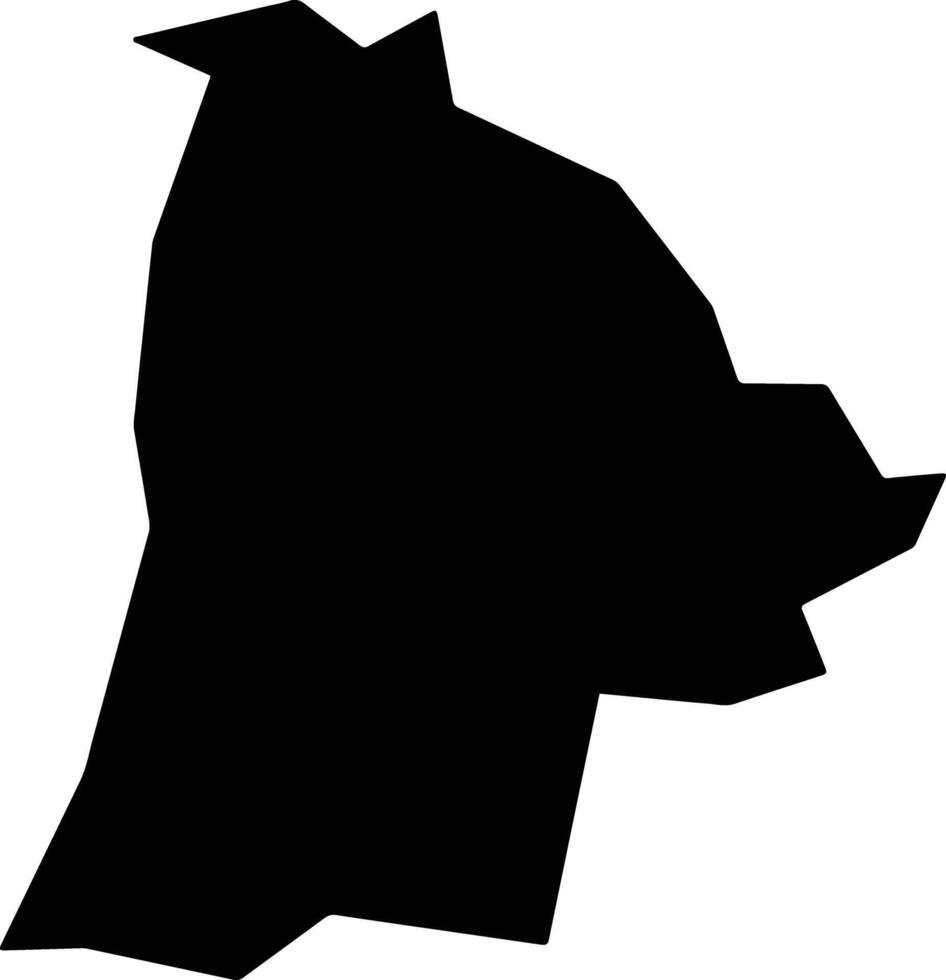 Inkhundla Ekukhanyeni Eswatini silhouette map vector