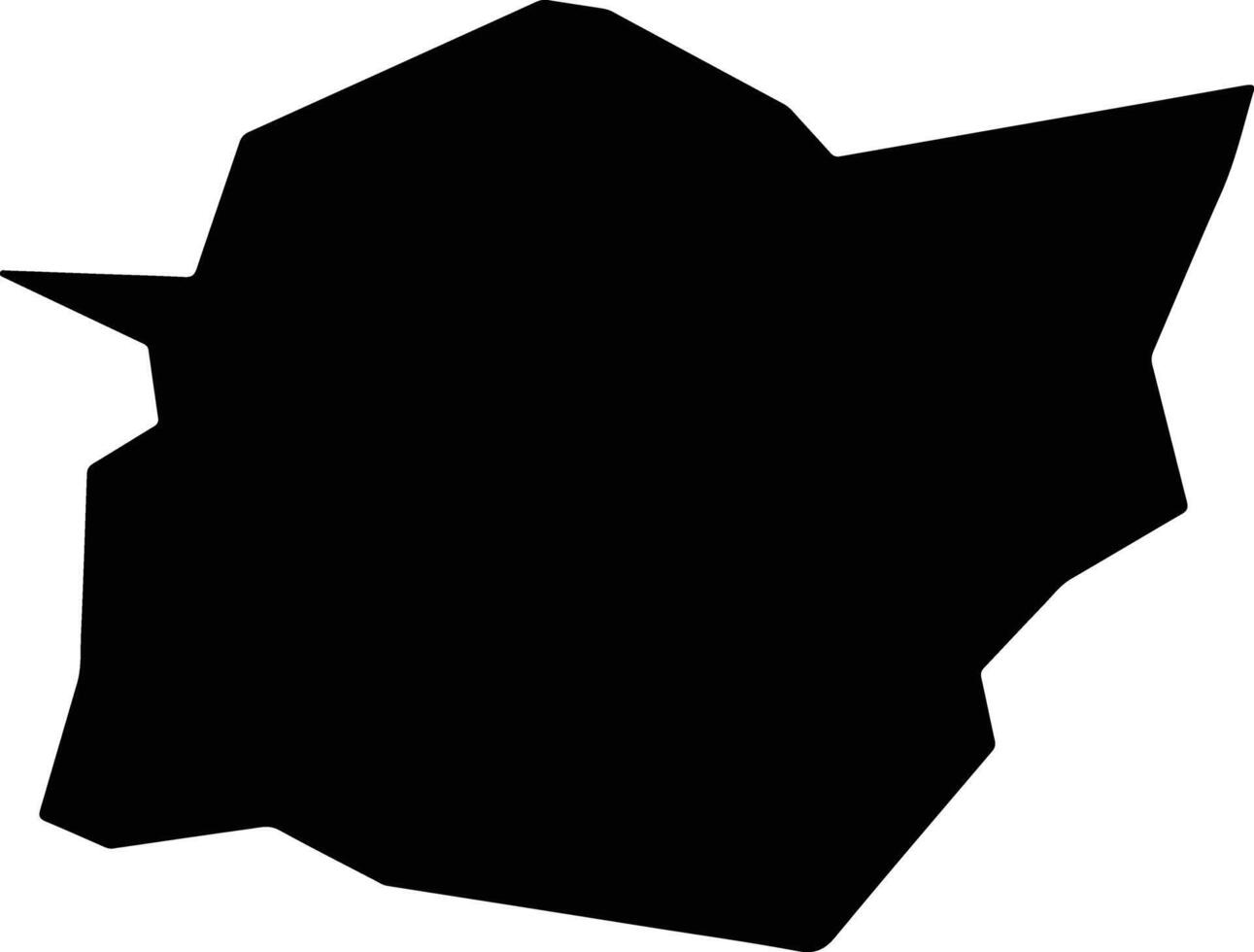 Inkhundla Kubuta Eswatini silhouette map vector