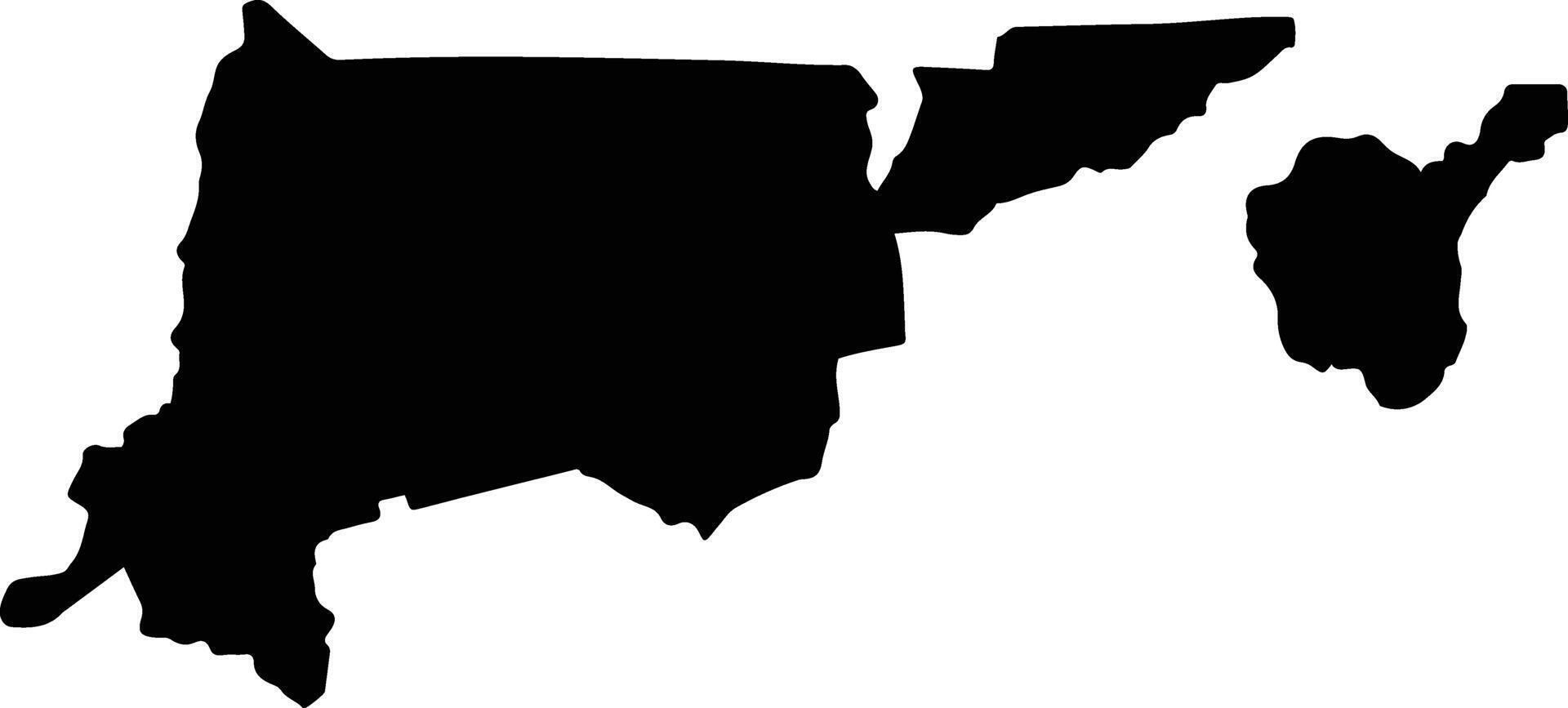 Kasena Nankana West Ghana silhouette map vector