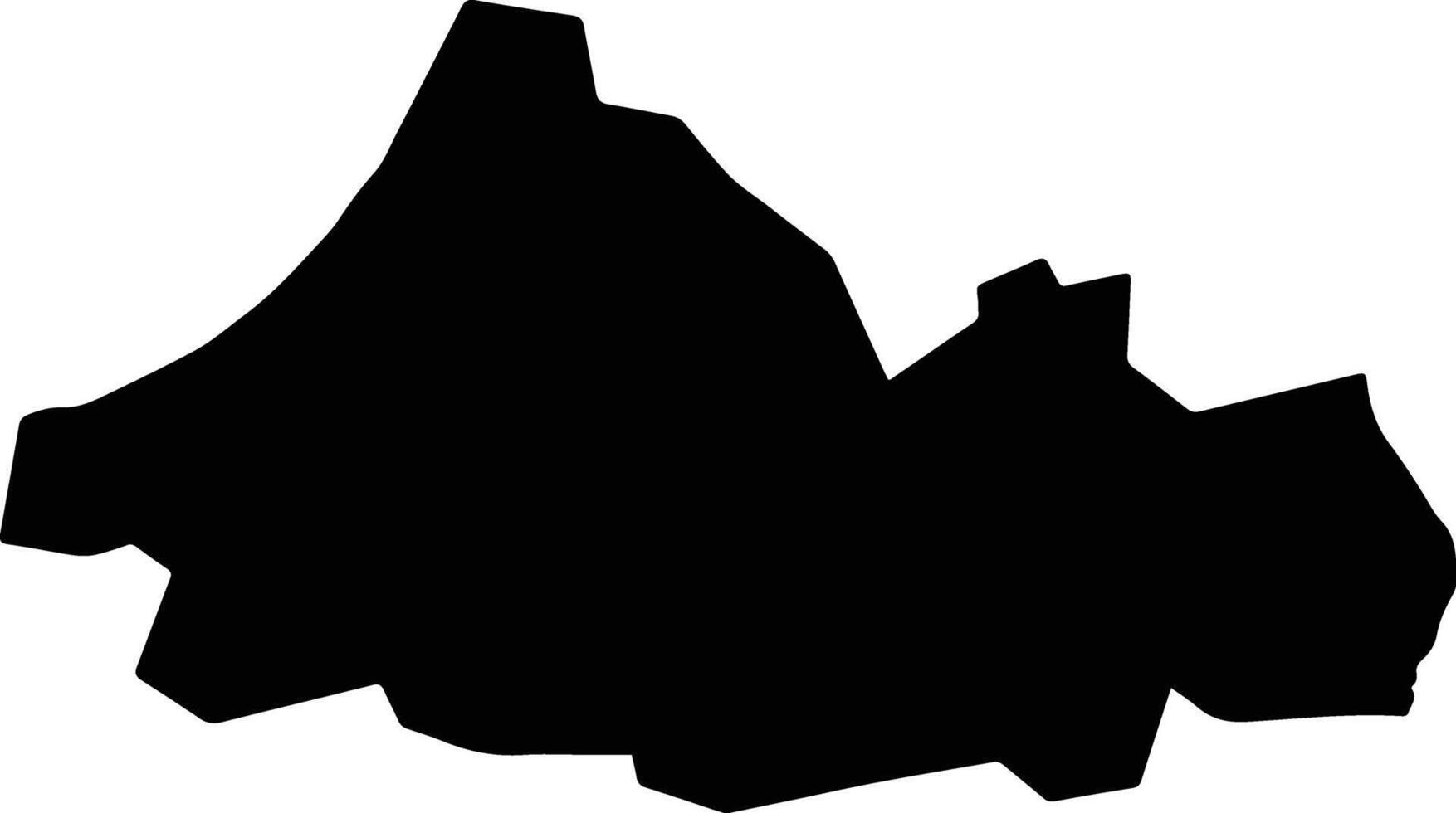 Kombo North Gambia silhouette map vector
