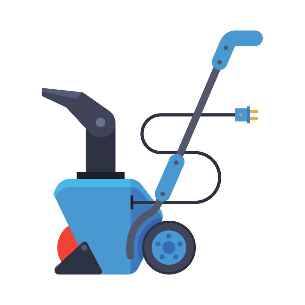 Snowblower, Winter Snow Removal and Cleaning Road Equipment Illustration vector
