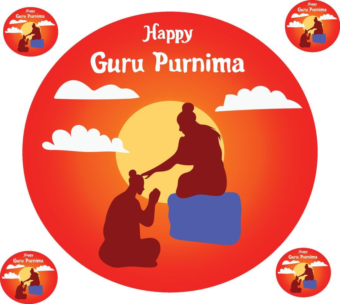 Happy guru Purnima free illustration vector