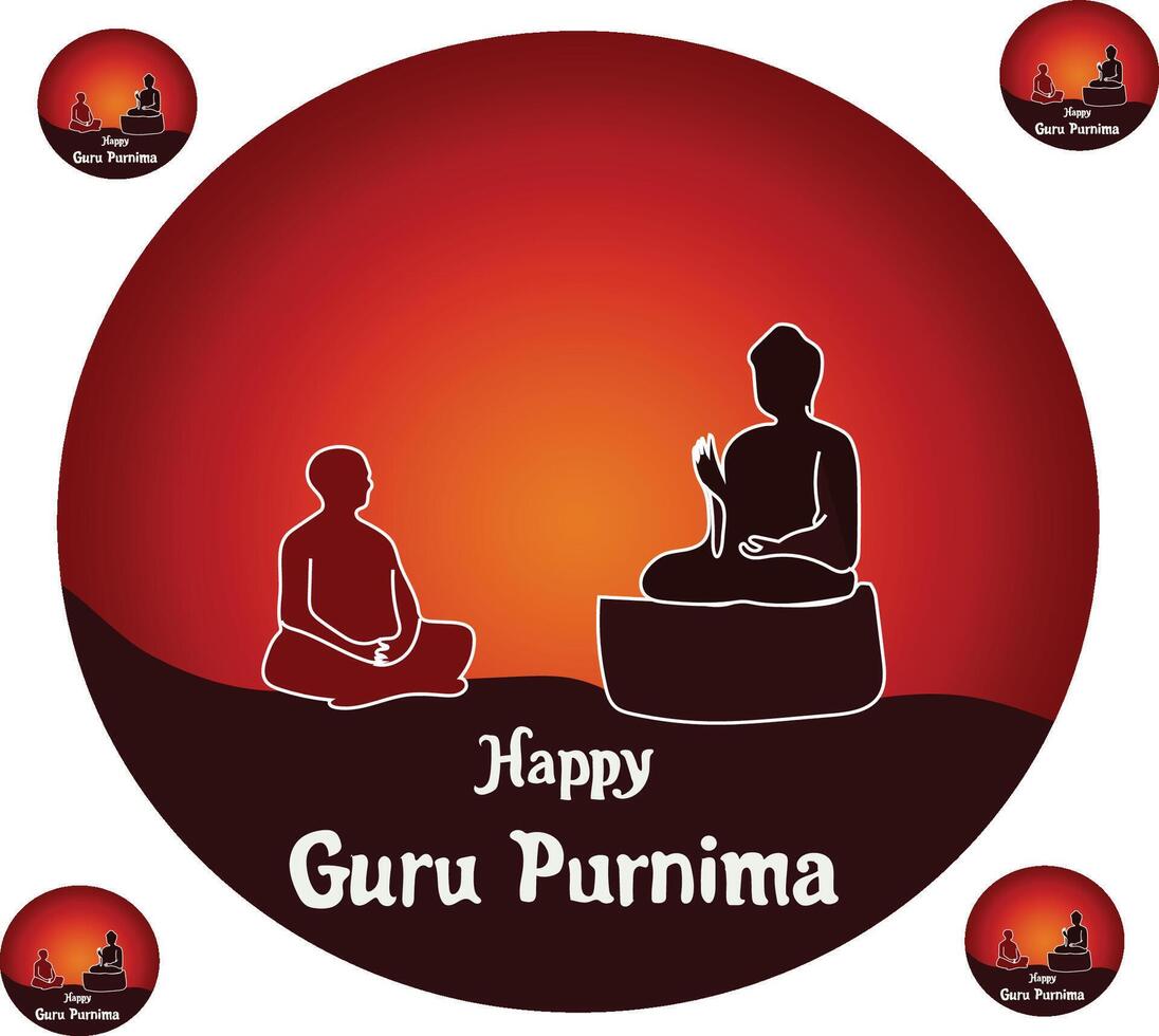 Happy guru Purnima free illustrations vector