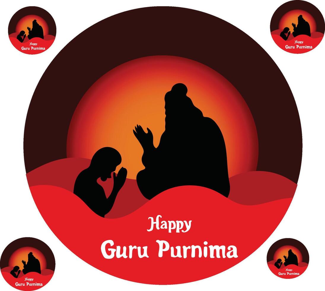 Happy guru Purnima vector