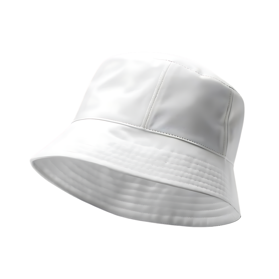 White Bucket Hat Mockup Isolated on transparent png