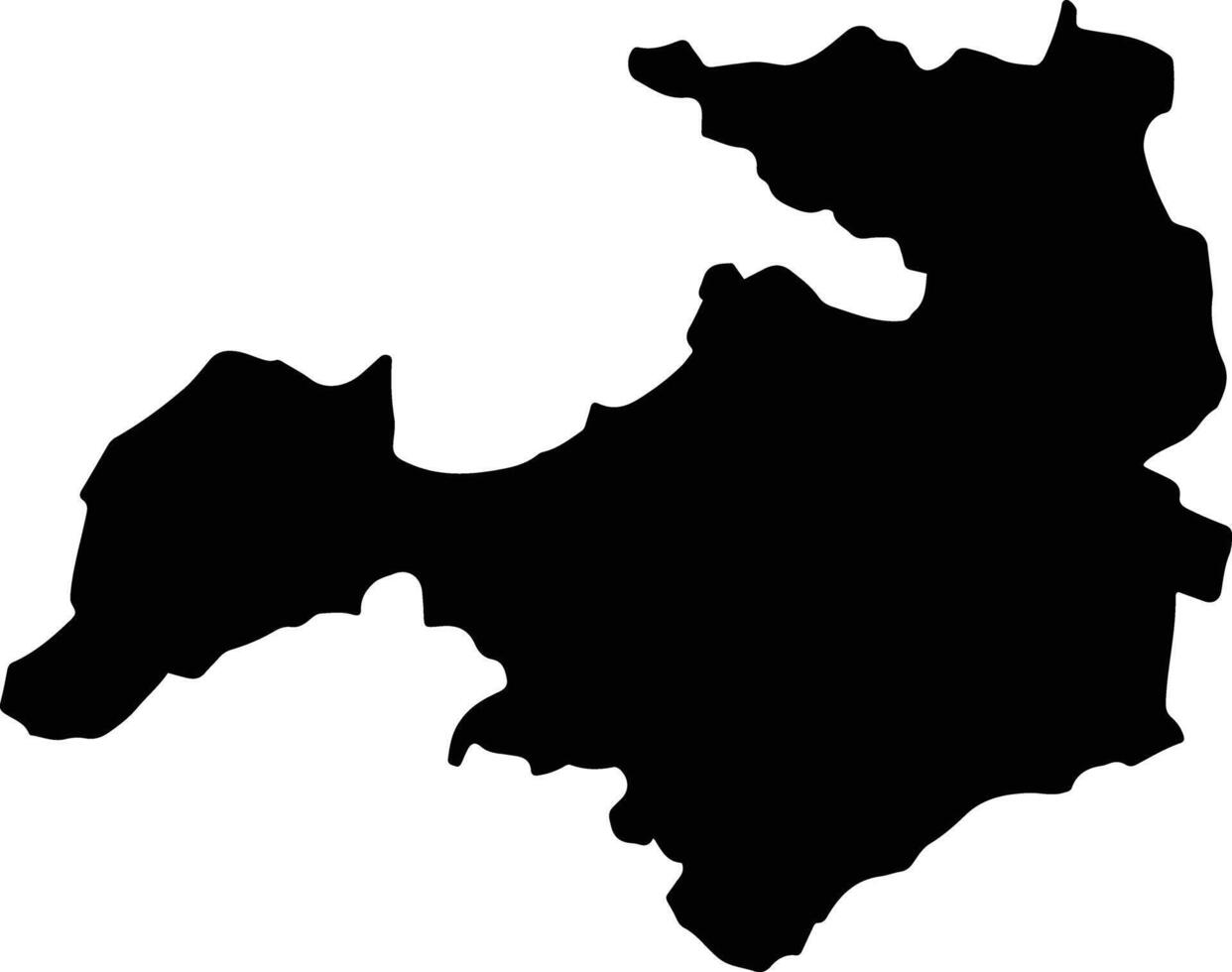 Musoma Tanzania silhouette map vector