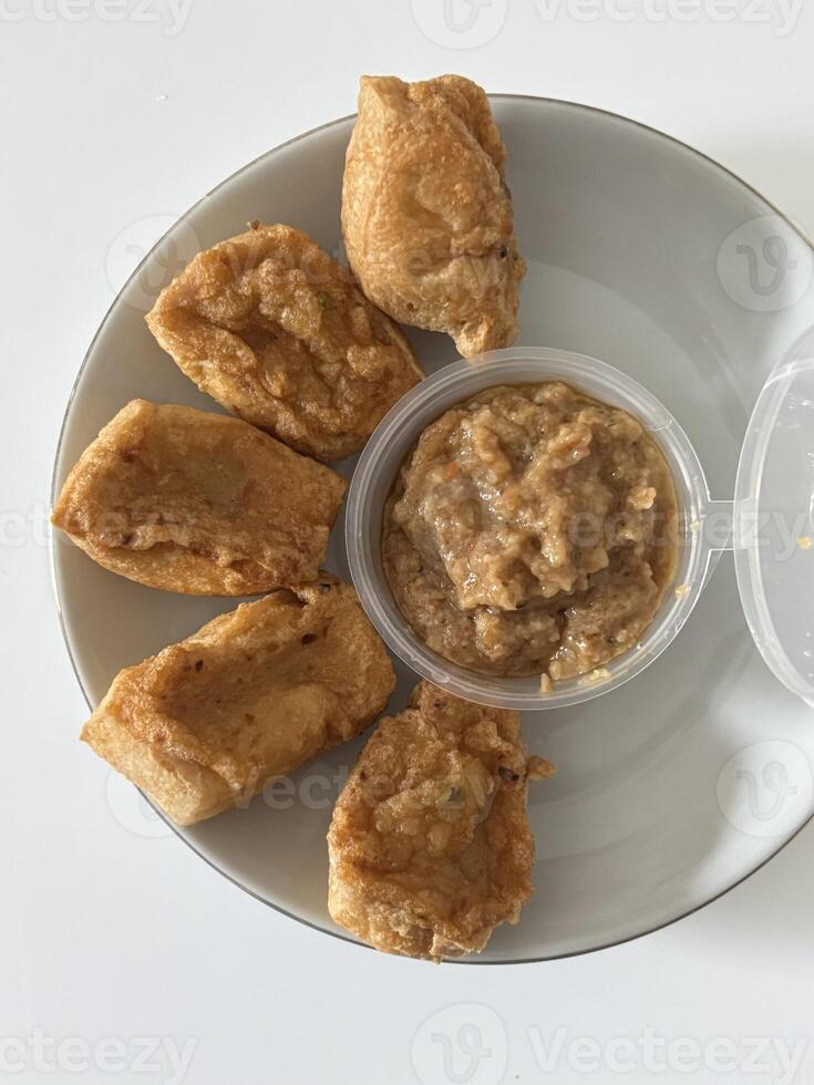 Batagor Mini, Homemade Batagor with Nut Sauce photo