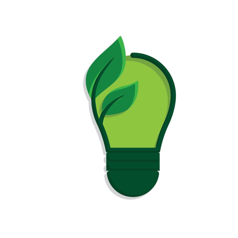 sustainable icon. green energy with light. energy source. resource office, eco energy, electricity symbol.2 vector