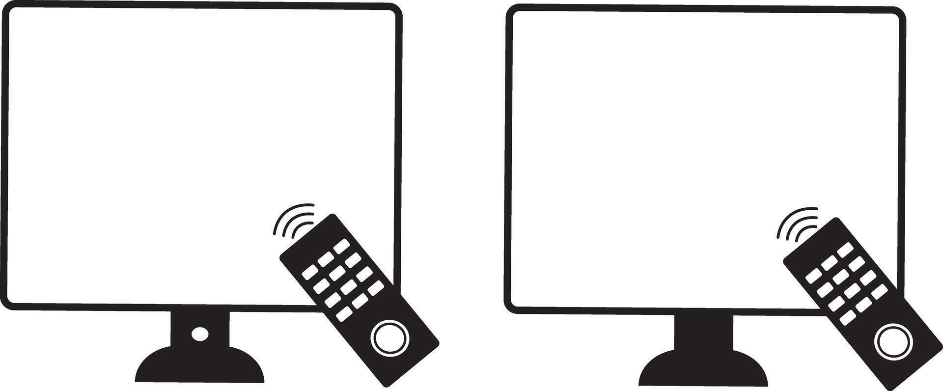tv remote icon. tv remote icon .Remote icon in thin outlined.smart tv icon, vector