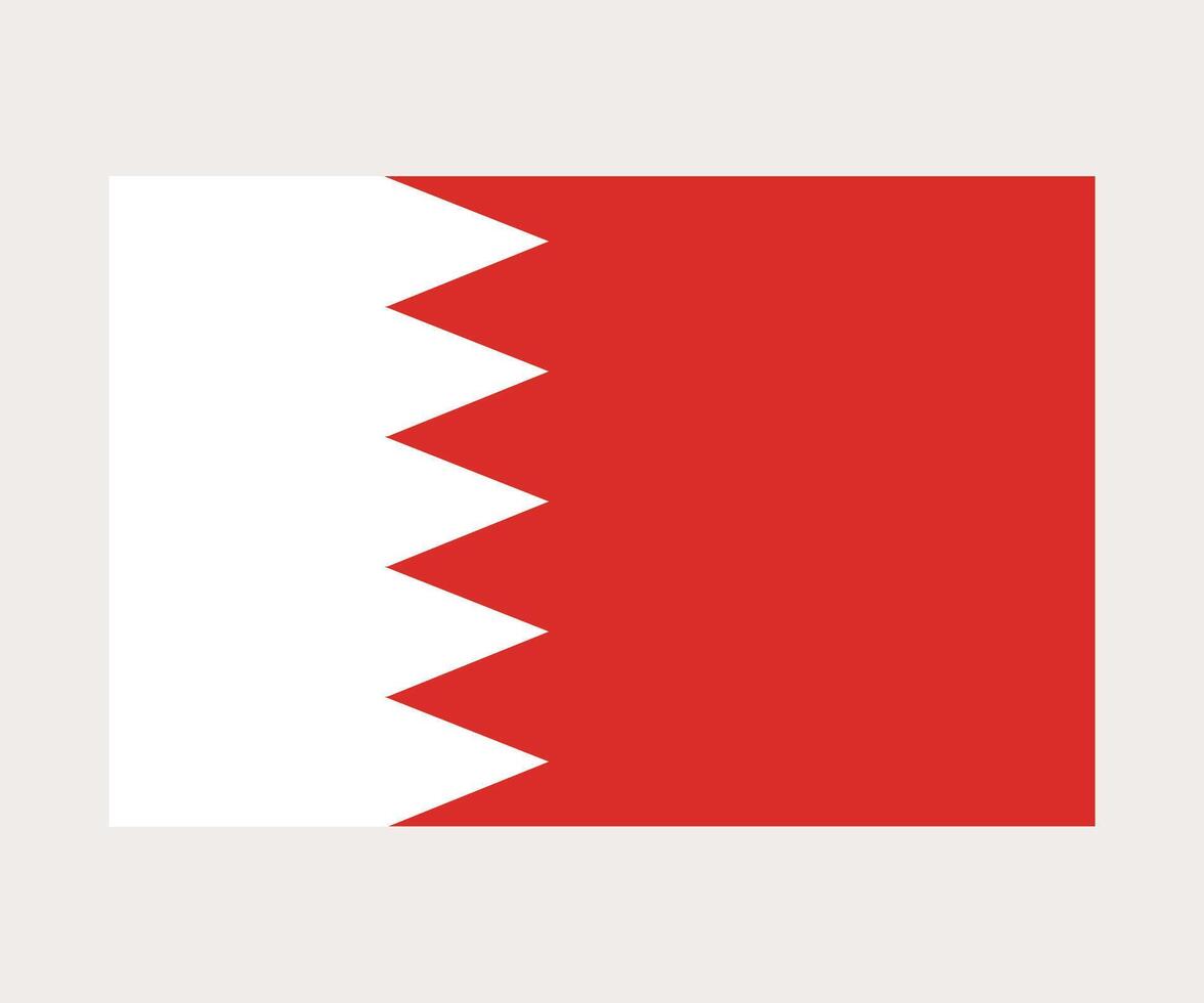 Bahrain Flag Design Editable Flat Style for Web Print and International Use vector