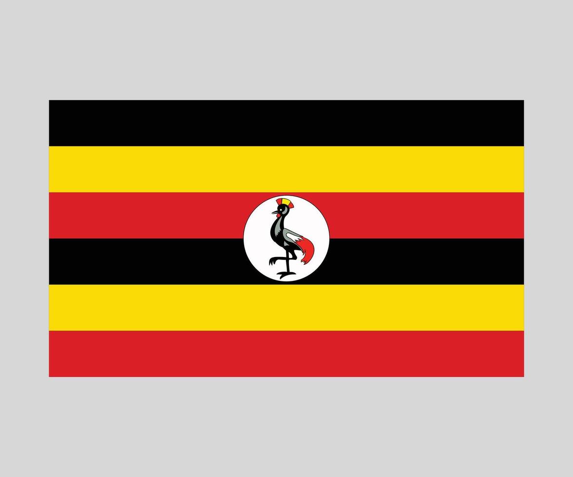 Uganda Flag Design Editable Flat Style for Web Print and International Use vector