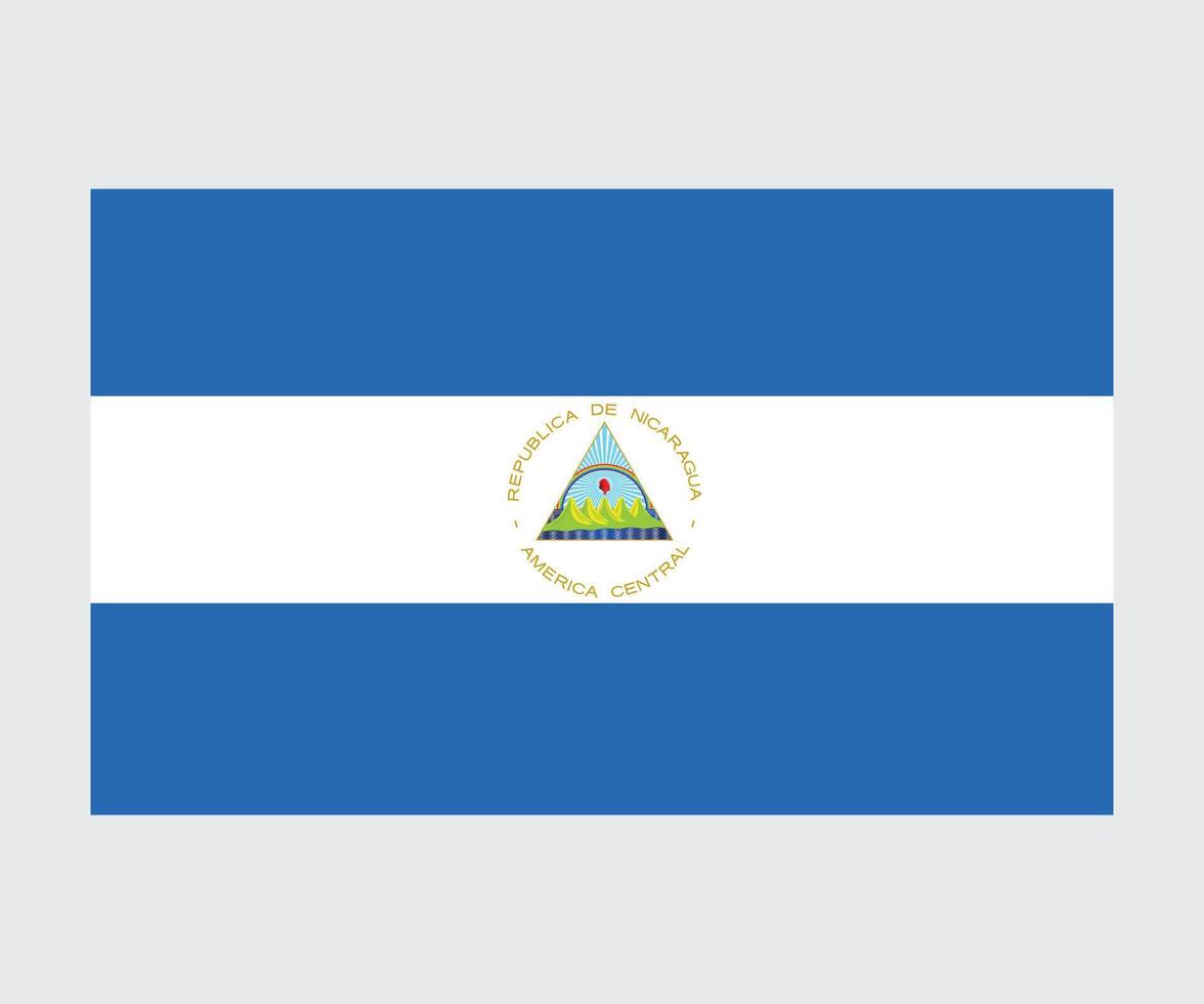 Nicaragua Flag Design Editable Flat Style for Web Print and International Use vector