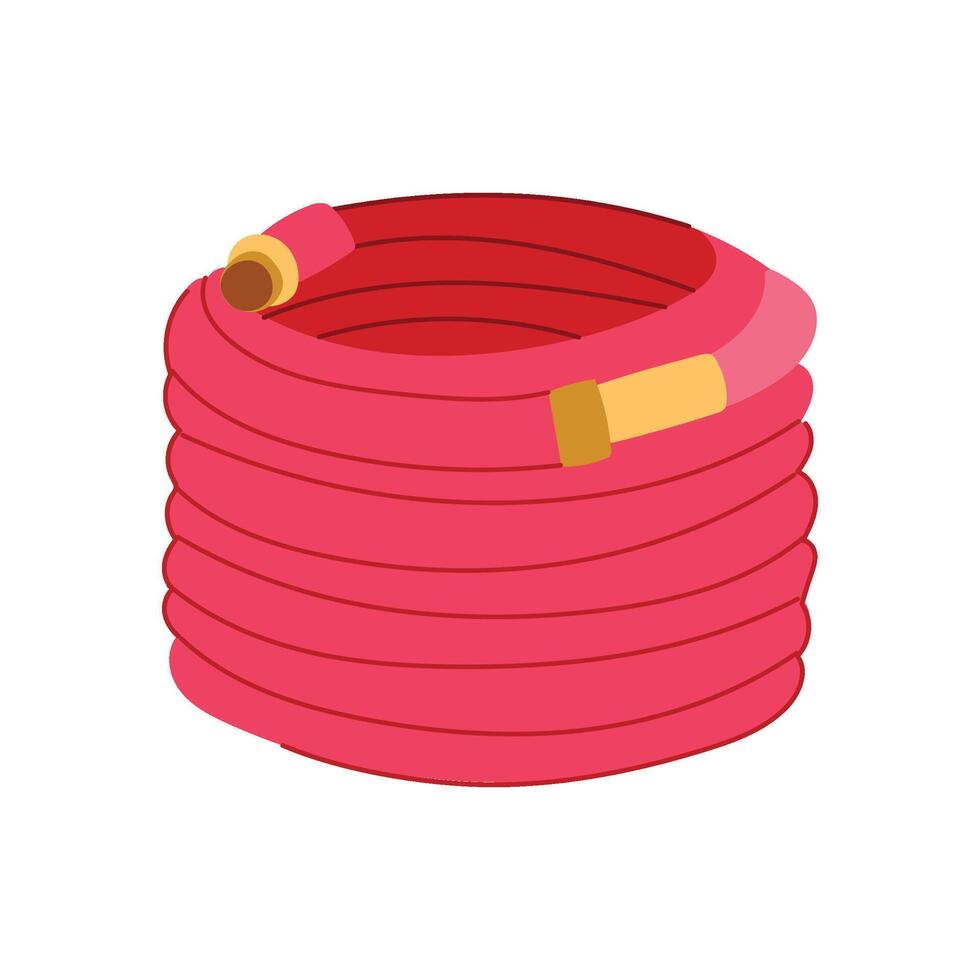garden flexible hose cartoon illustration vector