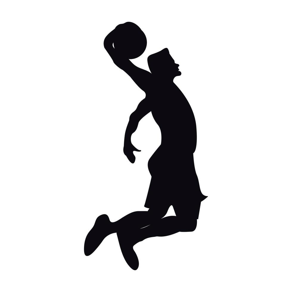 basket shot splash silhouette vector