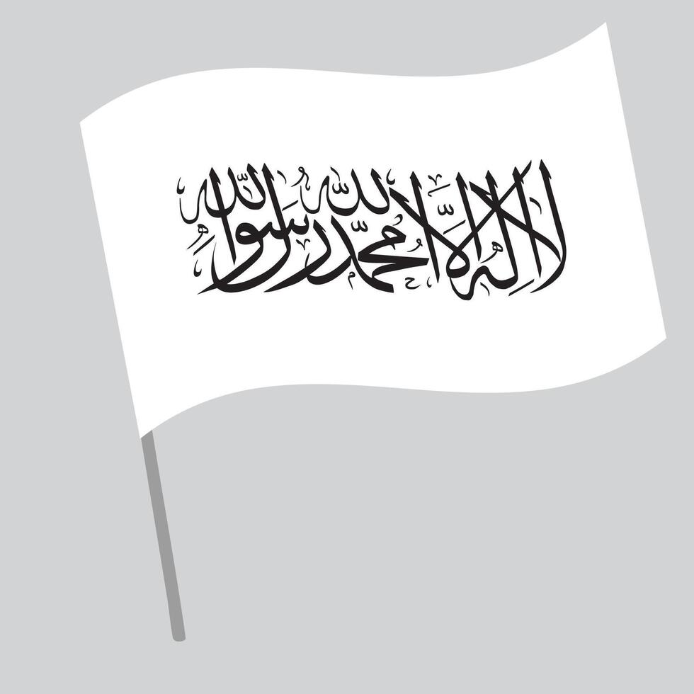 Afghanistan national flag flutters with flagpole vector