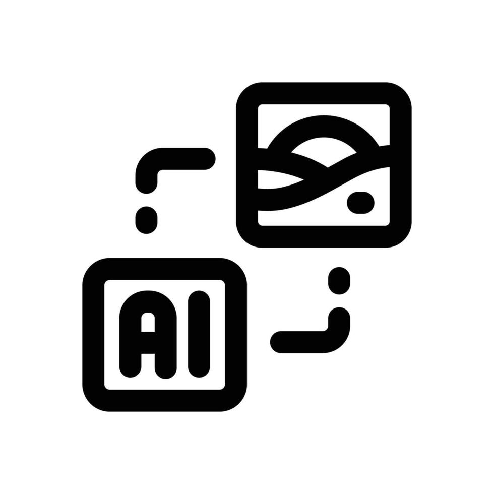 image generator line icon. Clean and minimalist icon for websites and mobile apps. vector