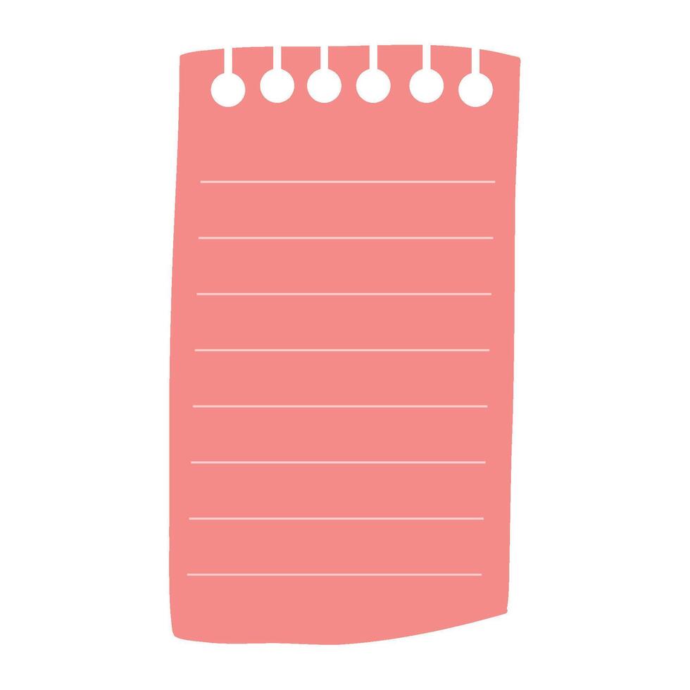 Cartoon Torn Notebook Page with Lines vector