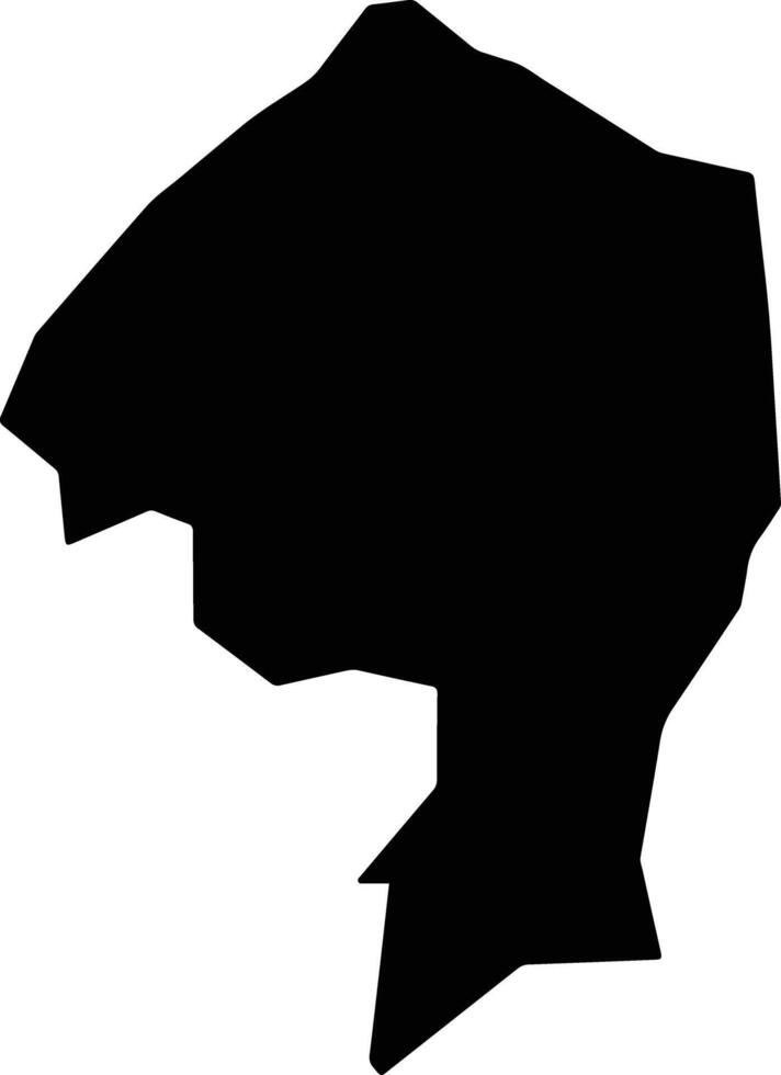 Yagba West Nigeria silhouette map vector