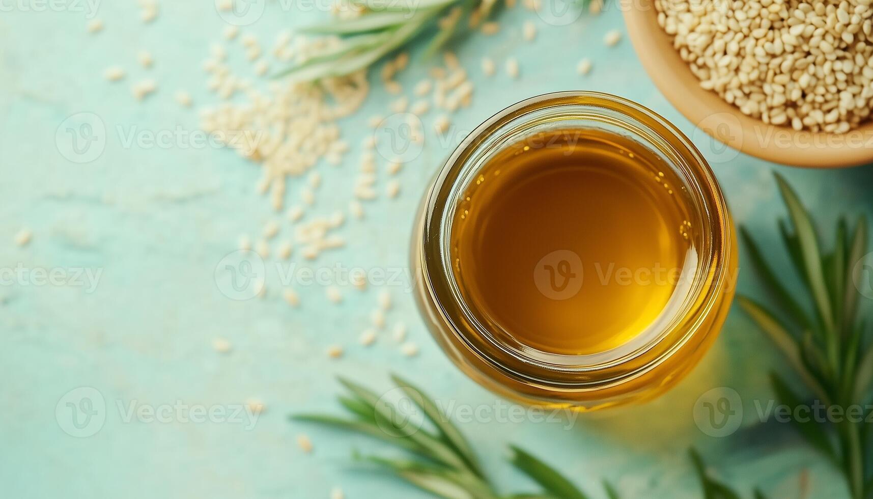 Sesame oil natural extract essence for healthy ingredient photo